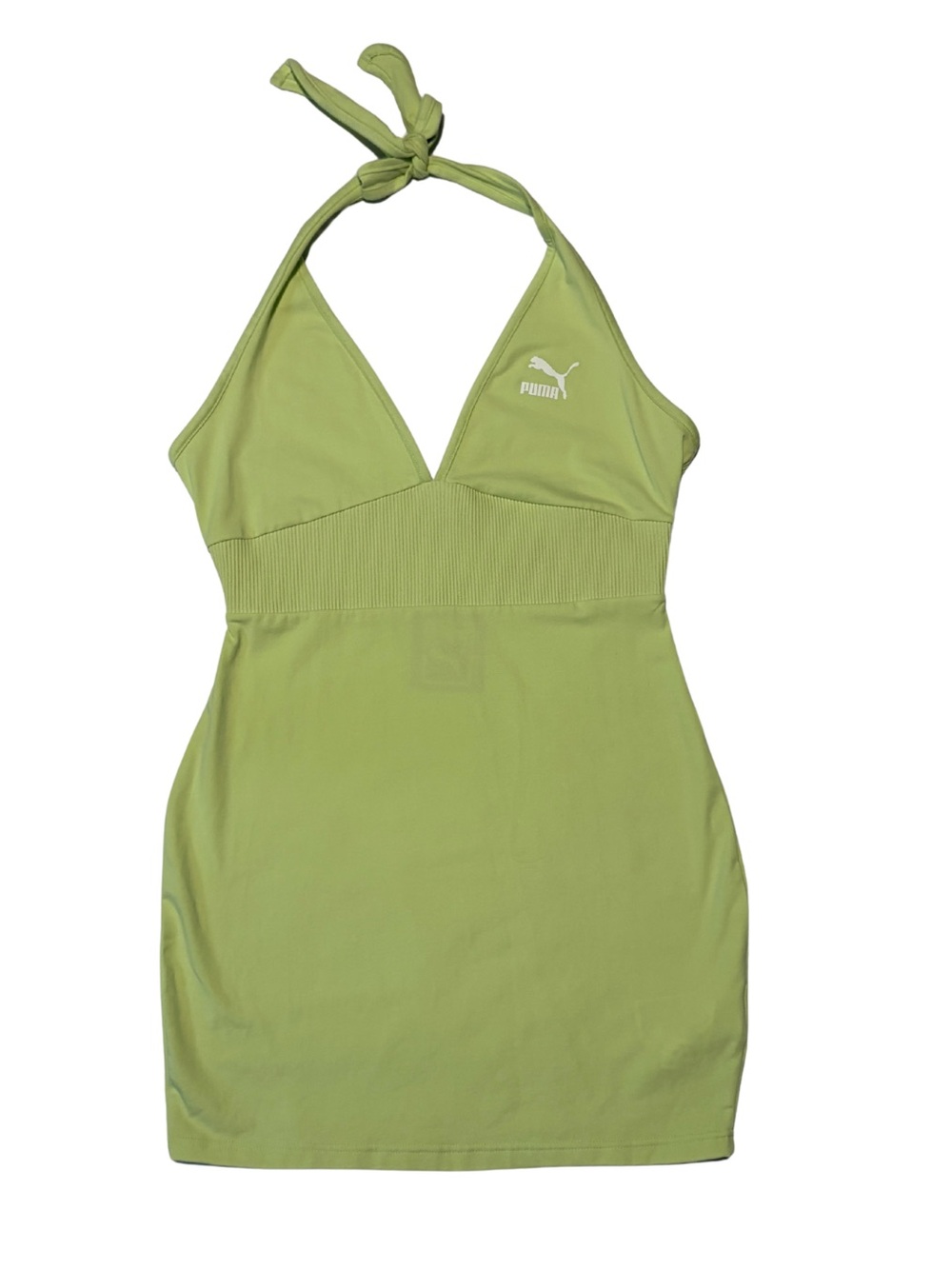 Puma Light Lime Halter Bralette Dress